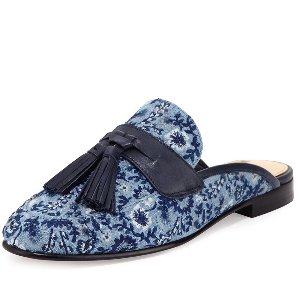 Sam Edelman Paris 2 Embroidered Tassel Mule Flat 8